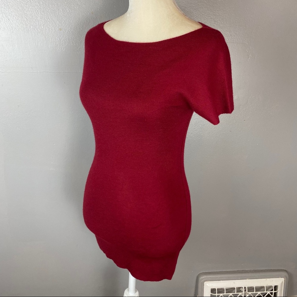 Donna Karan Collection red cashmere silk sweater S - Picture 3 of 7
